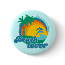 Beach Lover button