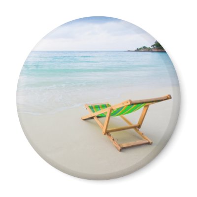 Beach Fridge Magnet by VectorGraphics