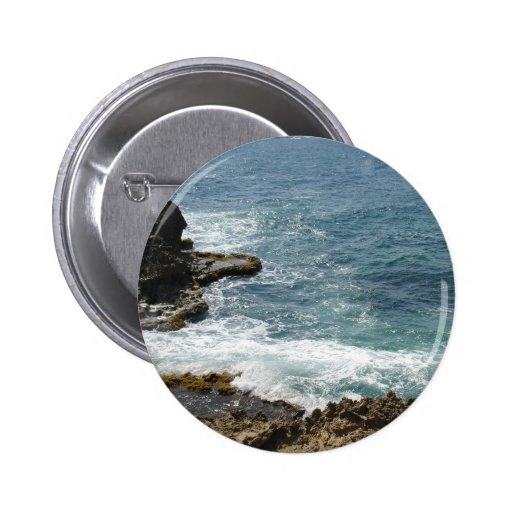 Beach Meets Ocean Pinback Buttons
