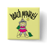 Beach Monkey Tshirts and Gifts Buttons