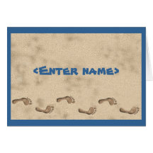 Beach Monogram notecard