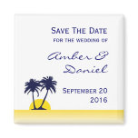 Beach Palm Tree Save the Date Magnet