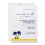Beach Palm Tree Wedding Invitation