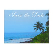 Beach Palm Tree Wedding Save the Date