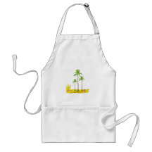 Beach palms sand castle shell apron
