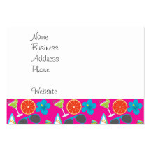 Beach Party Flip Flops Sunglasses Beach Ball Pink Business Card