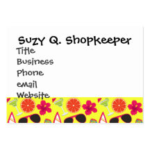 Beach Party Flip Flops Sunglasses BeachBall Yellow Business Card