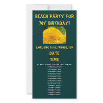 Beach Party for my Birthday! Invitations Sunflower