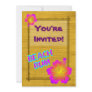 Beach Party Hibiscus Flower Custom Invitations