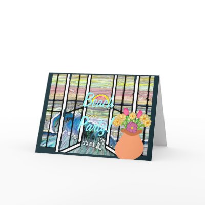 Beach Party Invitations! Cards by Perlyyyy