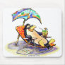 beach penguin mouse mat