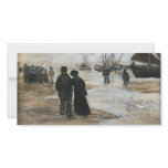 Beach, People Walking and Boats, Vincent Van Gogh photo cards