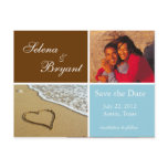 Beach Photo Save the Date - Blue Post Card