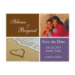Beach Photo Save the Date - Purple Postcards