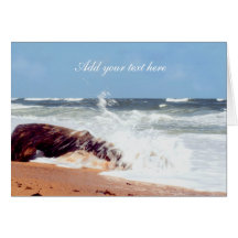 Beach Photography- Log Greeting Card