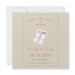 Beach Pink Flip Flops Save The Date Announcement