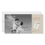 Beach Pink Flip Flops Save The Date Announcement Personalised Photo Card