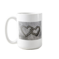 Beach Sand Hearts Coffee Mug