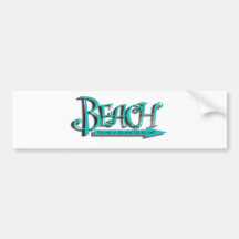 Beach sand-n-surf bumper sticker