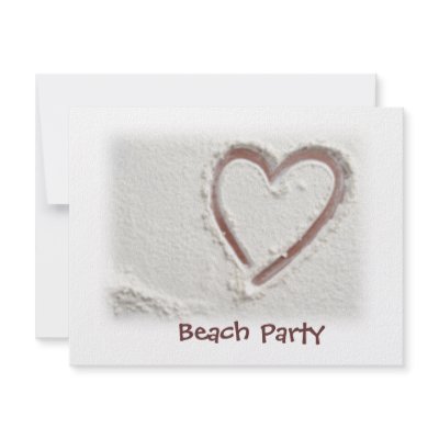 Beach Sand  Valentine Announcement by Incatneato