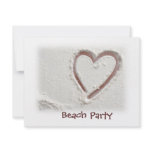 Beach Sand  Valentine invitations