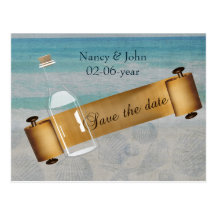 Beach Save the date Post Card