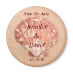 Beach Save the Date Sea Shell Magnet