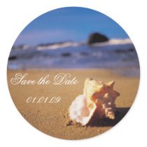 Beach Save the Date Sticker