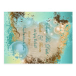 beach "Save the date" wedding theme elegant Postcards