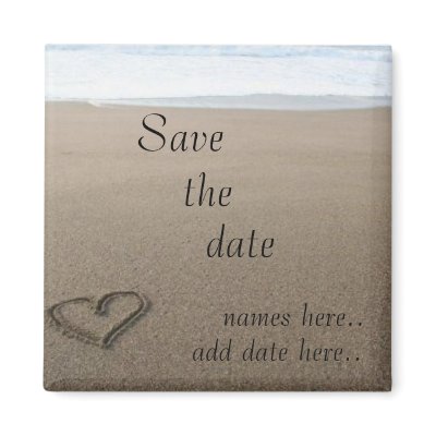 Beach save the dates magnets by wolverine01