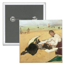 Beach scene button