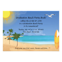 Beach Scene Invitation