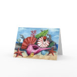 Beach Shells Painting Card