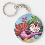 Beach Shells Painting keychain