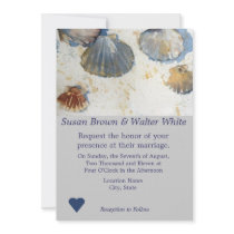 Beach Shells Theme Wedding Invitation