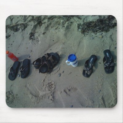 Beach Shoes Mouse Pads by bixxman