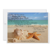 Beach Starfish Wedding Invitiation Customise!! Personalised Invites