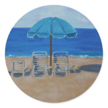 beach round sticker