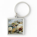 Beach Stones at the Shore Key Chain