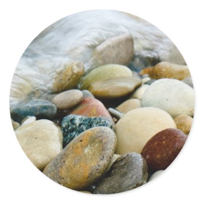 Beach Stones at the Shore Stickers by Beachwalker