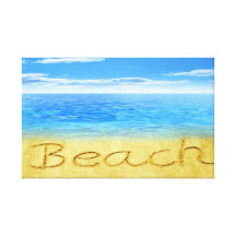 Beach  Stretched Canvas Print