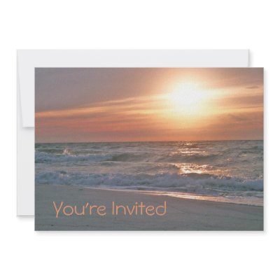 Beach Sunrise Invitation by cherylarogers