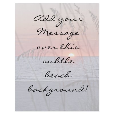 Beach Sunset Background Flyer by cherylarogers