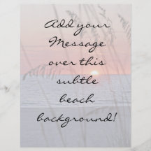 Beach Sunset Background Flyer