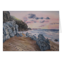 Beach Sunset Greeting Cards