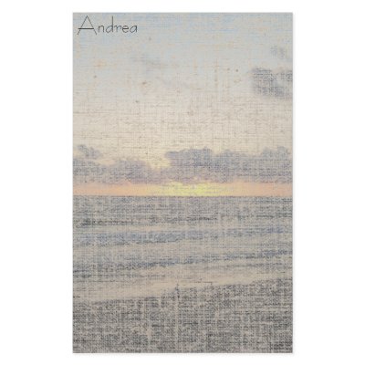Beach Sunset Linen Stationery by farmer77