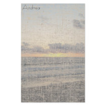 Beach Sunset Linen Stationery