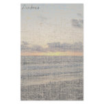 Beach Sunset Linen Stationery