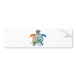Beach-sunset-turtle bumper stickers