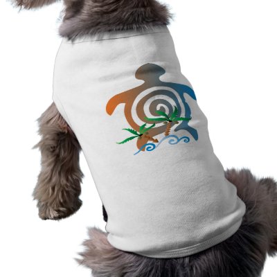 Beach-sunset-turtle Pet Tshirt by Deepsy